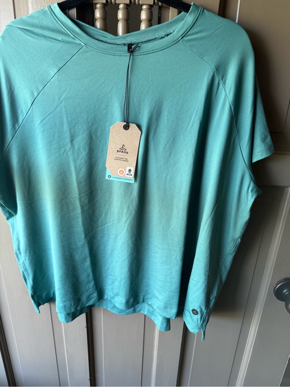 Prana Teal Green Pullover TShirt 3x